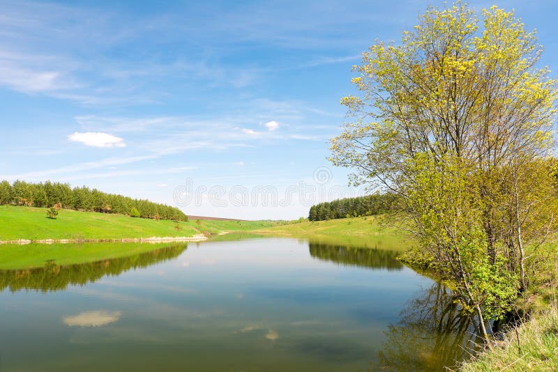 Spring Landscape. Russia. Orel Region Stock Photo Image of lake