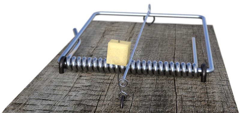 Mousetrap shallow focus close-up vector illustration Mousetrap shallow focus close-up vector illustration