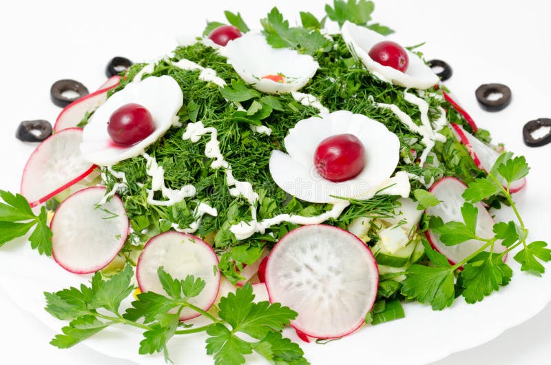 Spring salad royalty free stock image
