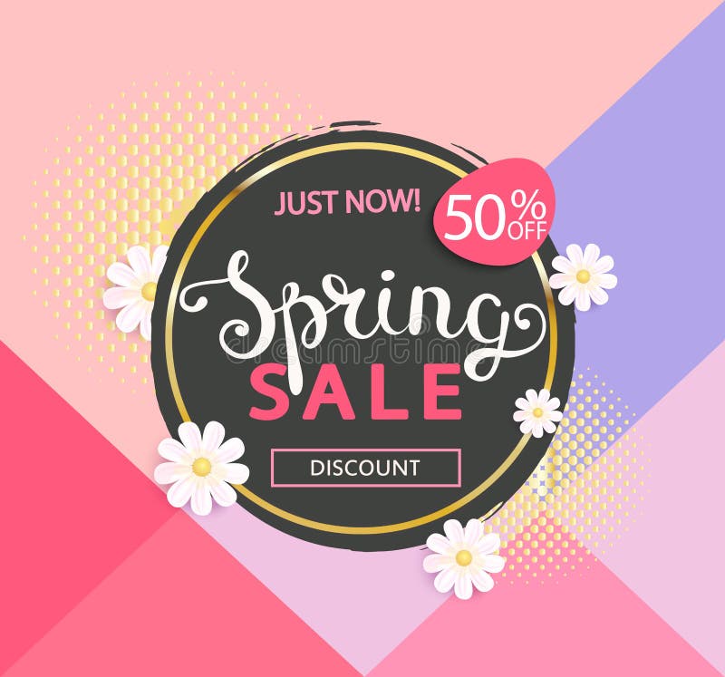 The spring sale logo stock vector. Illustration of modern 87506412