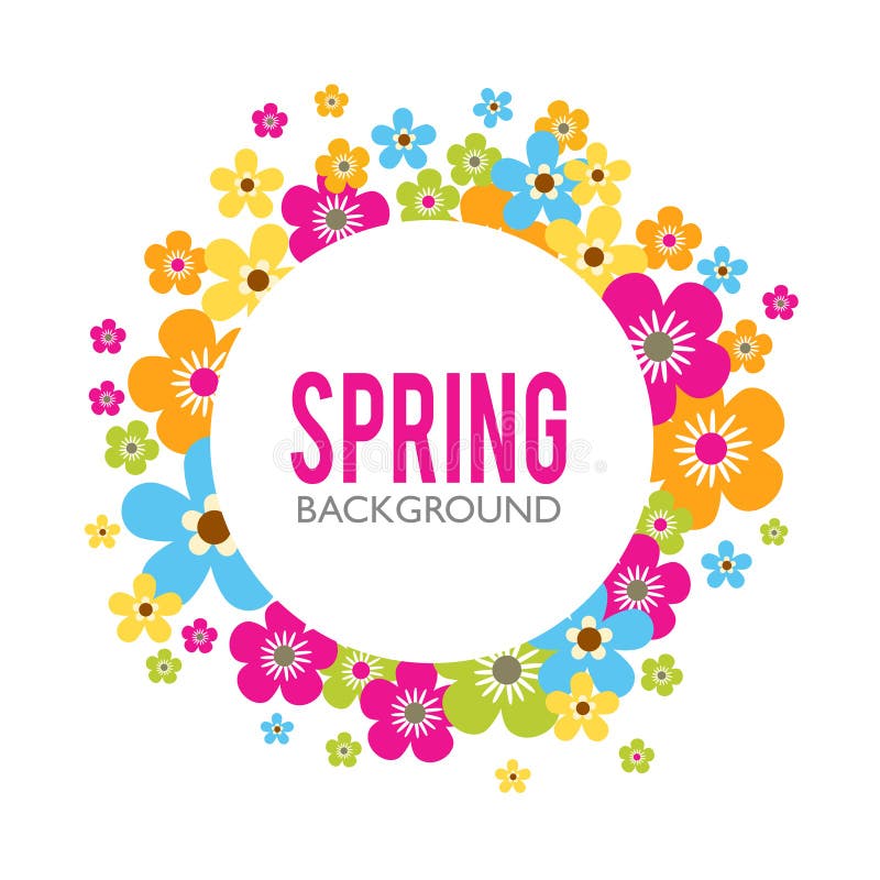 Spring Sales Background vector illustration