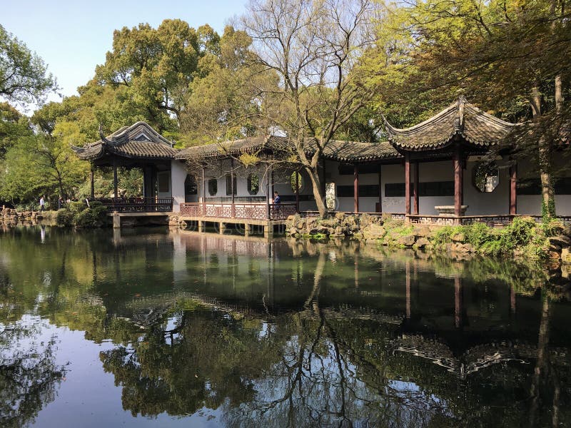Spring scenery at ancient Chinese garden in Wuxi city royalty free stock image Spring scenery at ancient Chinese garden in Wuxi city royalty free stock image