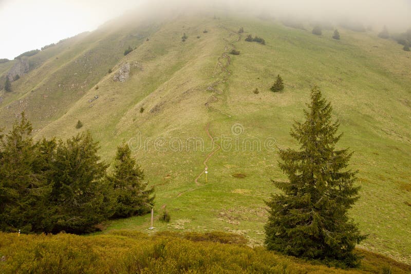 Horské sedlo v národním parku Malá Fatra, Slovensko