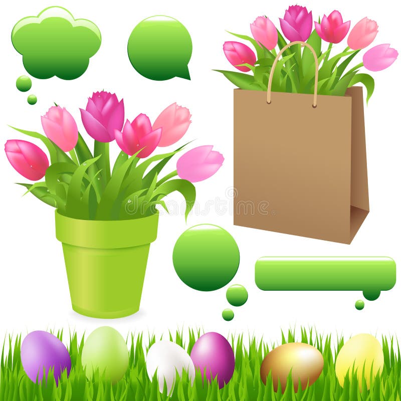 Spring Set. Vector