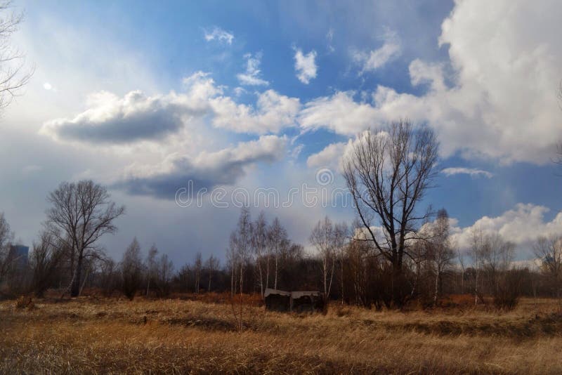 Spring sky of Siberia stock image. Image of airbrush - 89753515
