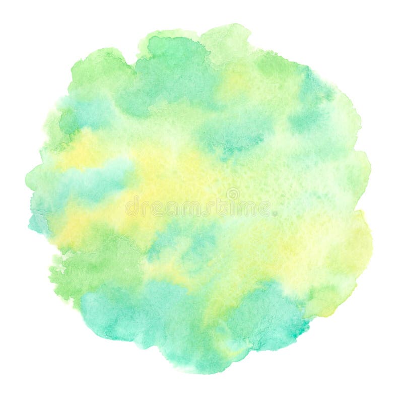 Spring, eco, vegan watercolor round texture, circle shape