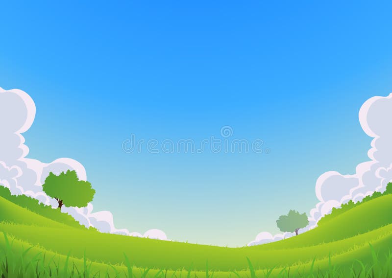 Spring And Summer Landscape - Wide Angle royalty free illustration Spring And Summer Landscape - Wide Angle royalty free illustration