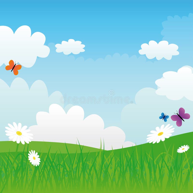 Spring sunny day royalty free illustration