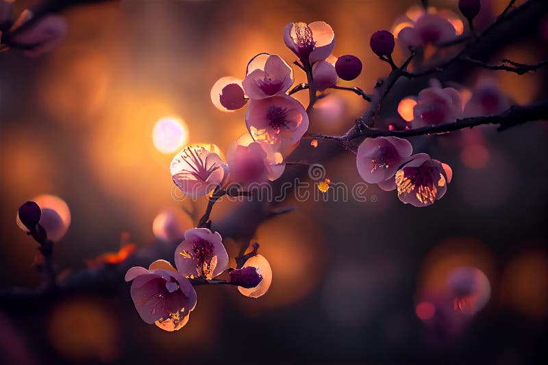 Spring time in nature stock illustration