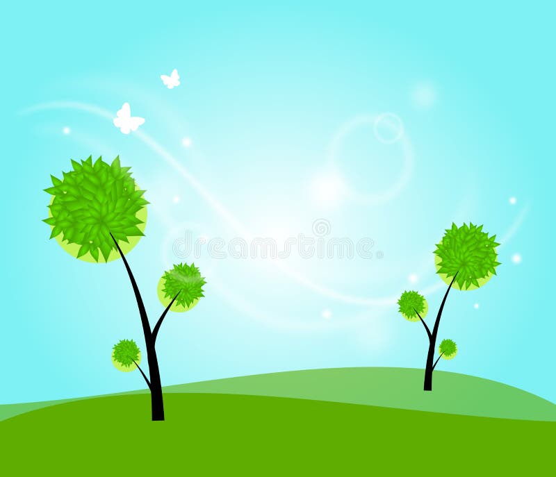 Spring tree background stock illustration. Illustration of design 46045878
