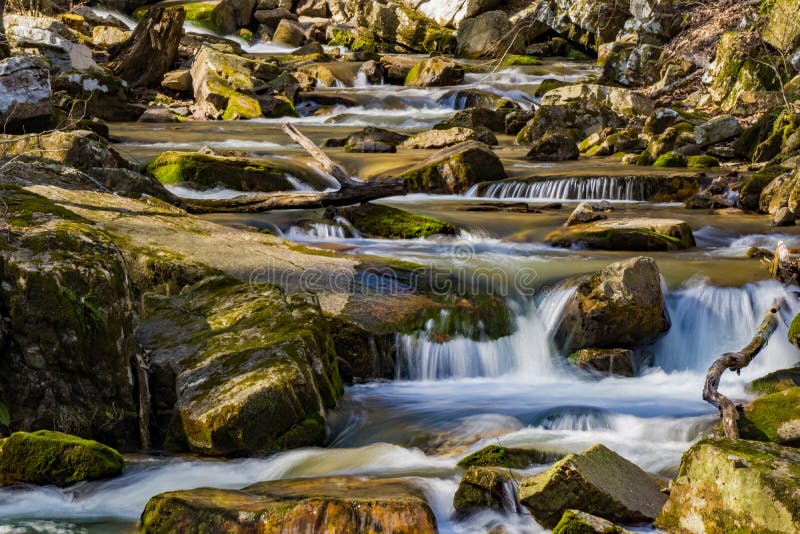 A Spring View of Rocky Stream