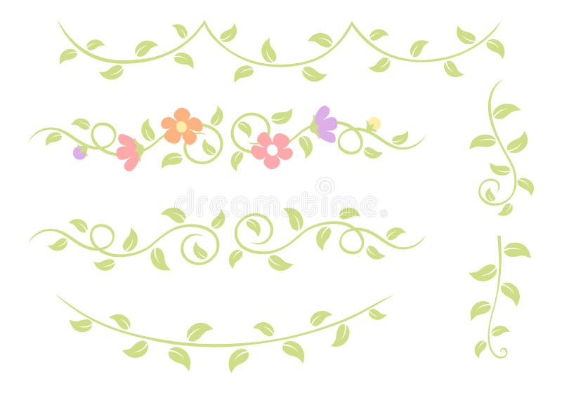 horizontal vine clipart borders