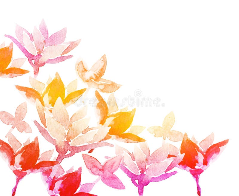 Spring watercolor flowers. royalty free illustration