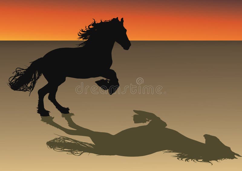 Springendes Pferd vektor abbildung. Illustration von prance - 109397811