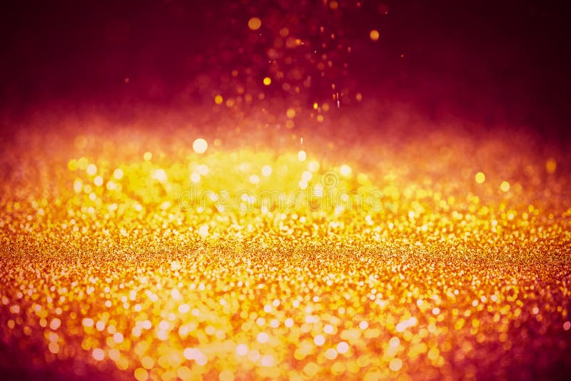 Sprinkle Gold Dust on a Red Background Stock Image Image of golden
