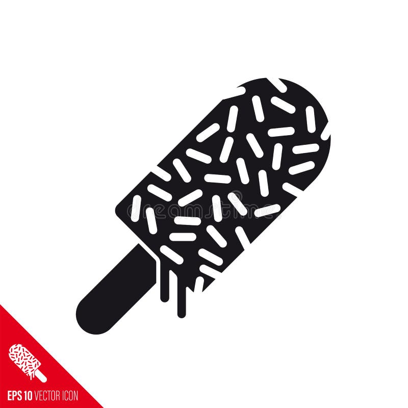 Sprinkle Popsicle Vector Glyph Icon Stock Vector Illustration of