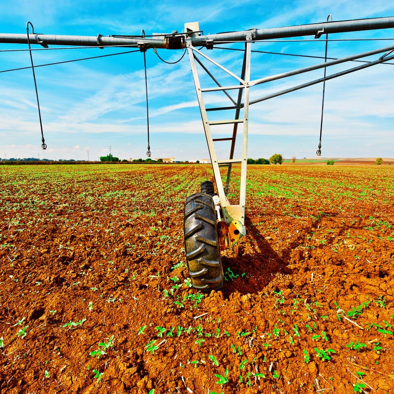 Sprinkler stock image. Image of drop, furrow, earth, country 88330395