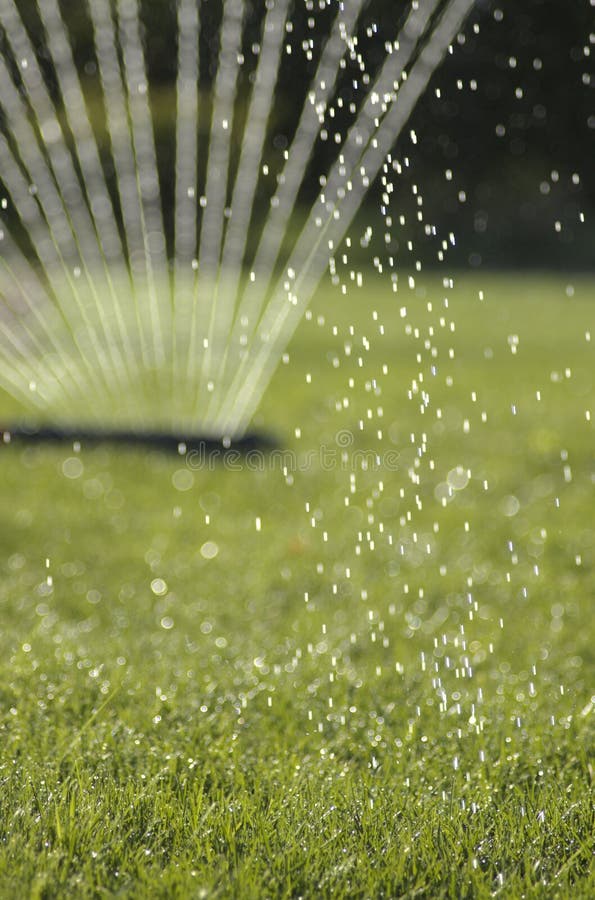 Sprinkler acqua in controluce.