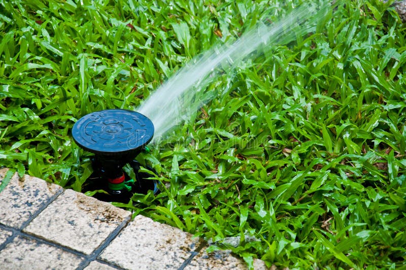 Sprinklers stock photo. Image of landscape, system, outdoor 41562378