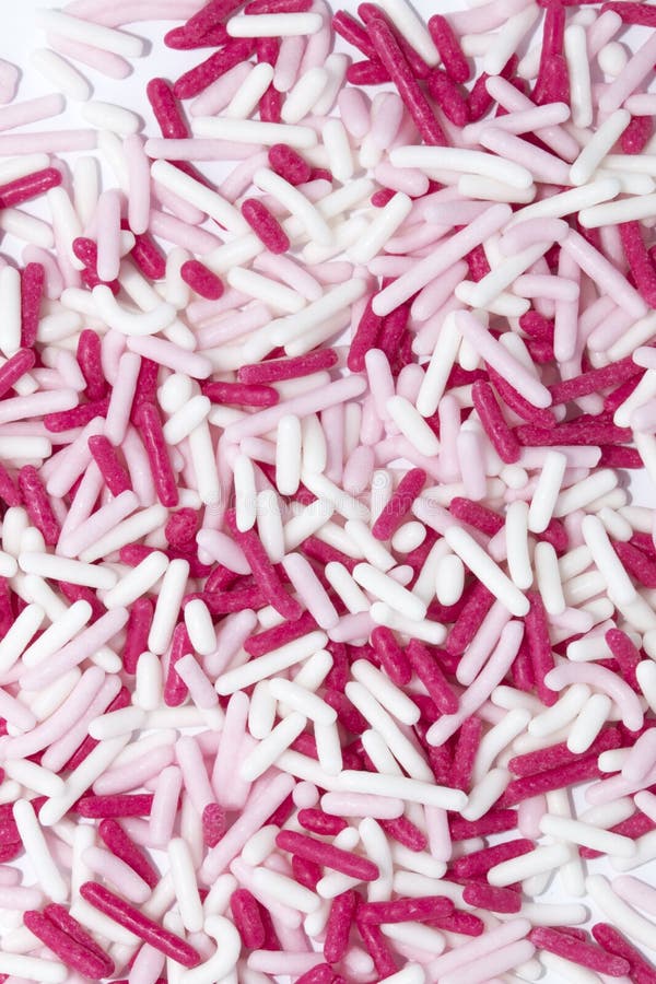 Sprinkles white and pink stock photo. Image of spreads 55823486