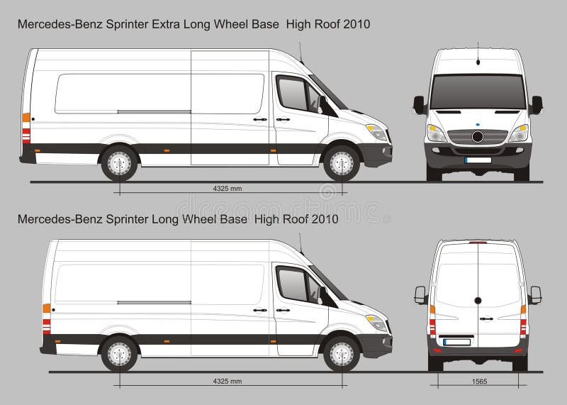 Mercedes Sprinter Van LWB and Extra Editorial Image Illustration of advertising, base: 101042195