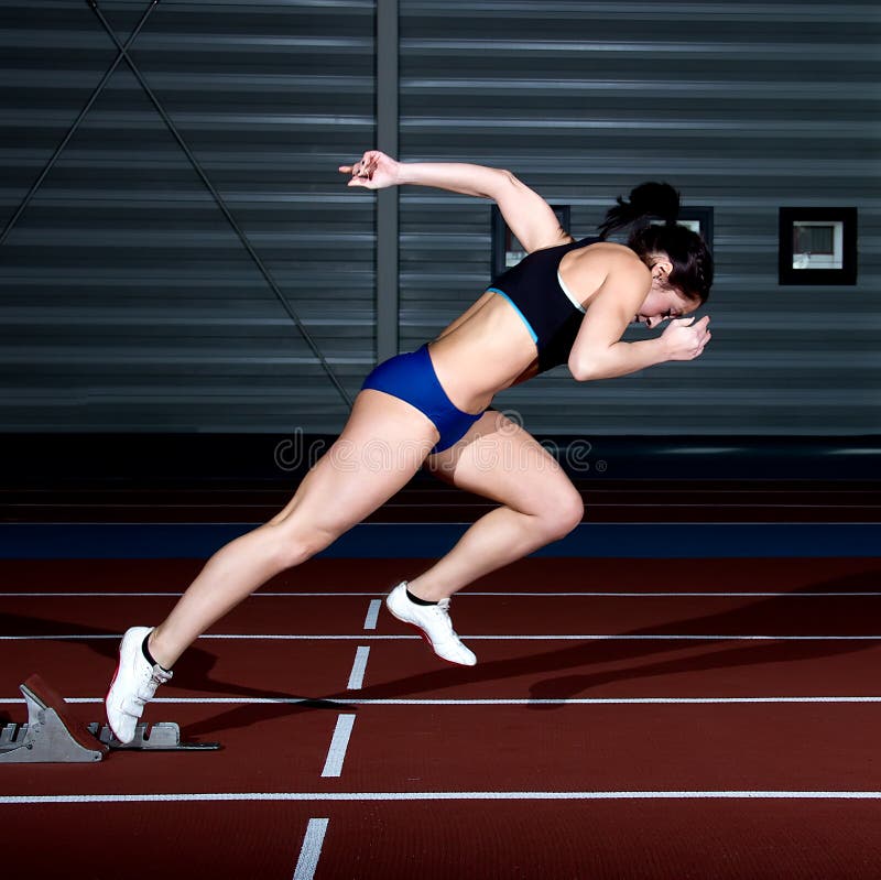 Sprinter woman royalty free stock photos