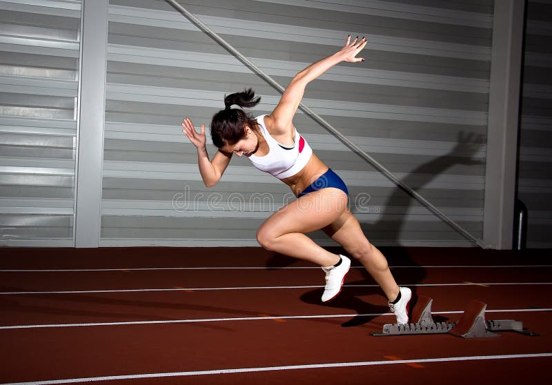 Sprinter woman stock photos