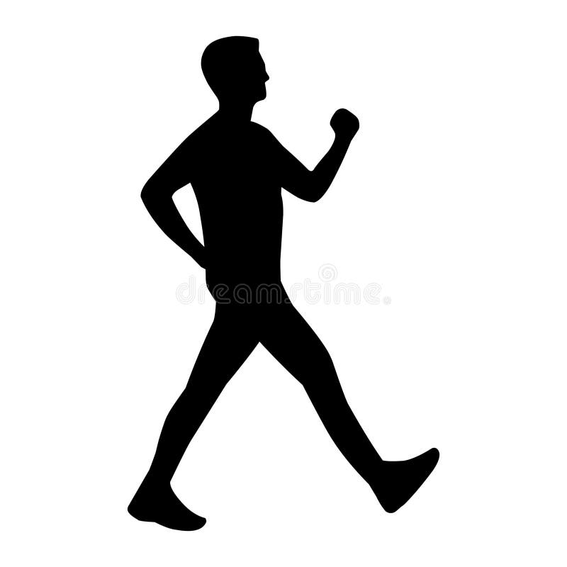 Calm run boys silhouette vector Pro Vector stock illustration