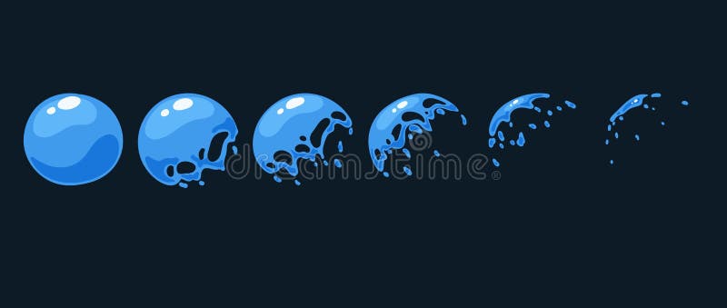 A Sprite Sheet A Water Trap A Splash A Bubble Animation For A Game | My ...