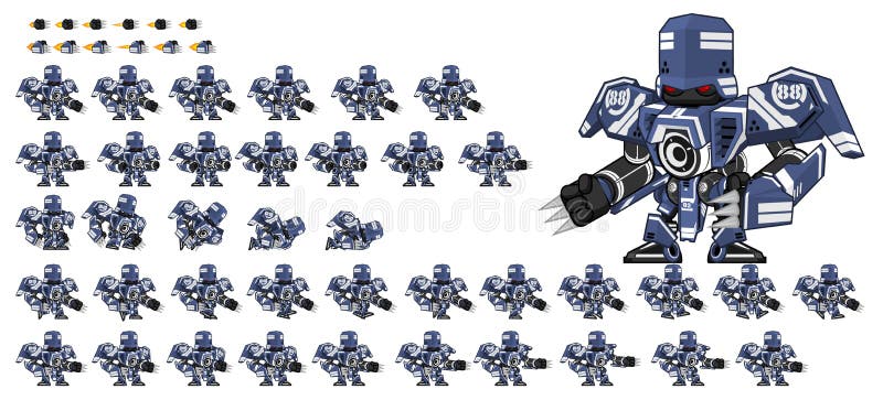 Sprites animados del carácter del robot libre illustration