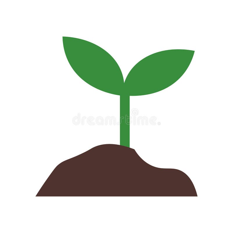 Sprout Icon Vector Sign and Symbol Isolated on White Background, Sprout Logo Concept Stock