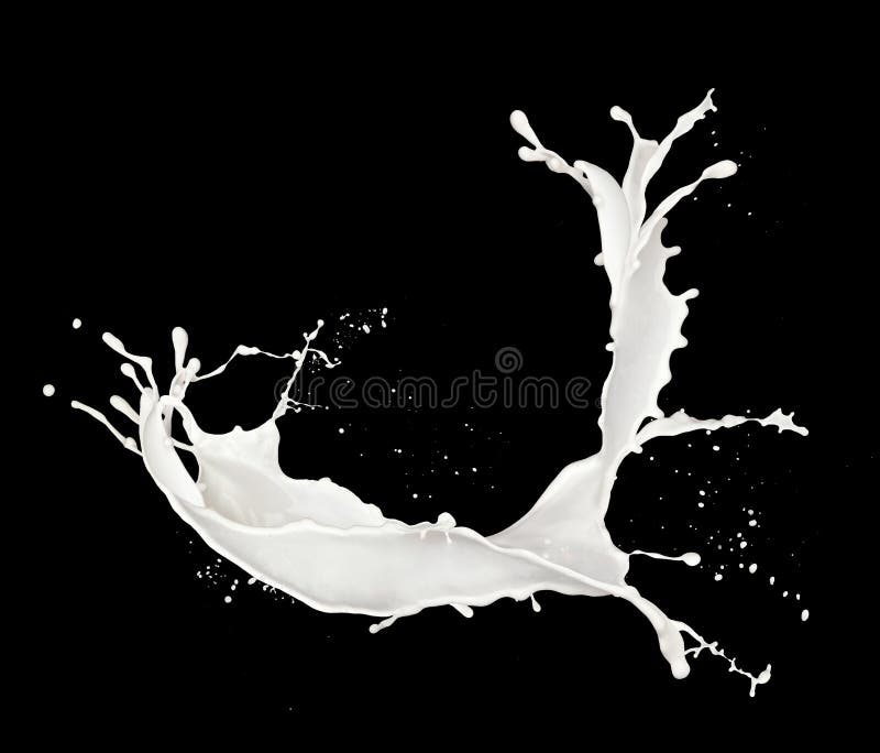 Schizzi di latte fotografia stock