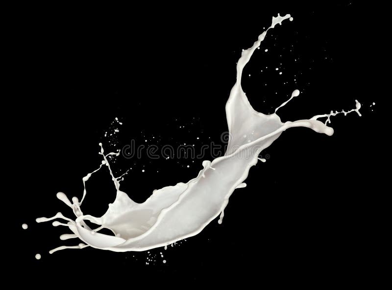 Schizzi di latte fotografia stock