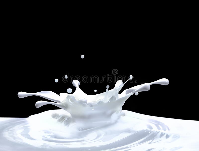 Schizzi di latte fotografia stock