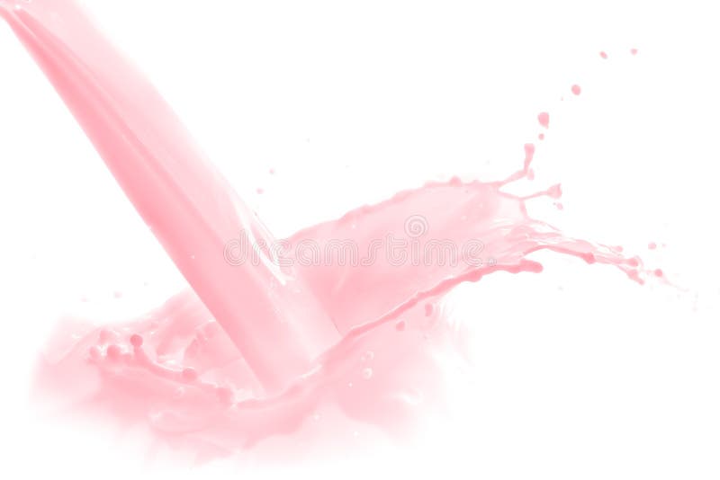 Schizzi di latte alla fragola immagine stock libera da diritti