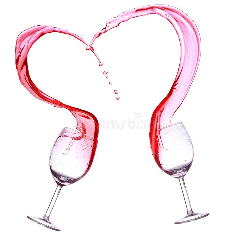 Spruzzata del vino rosso, forma del cuore immagini stock libere da diritti Spruzzata del vino rosso, forma del cuore immagini stock libere da diritti