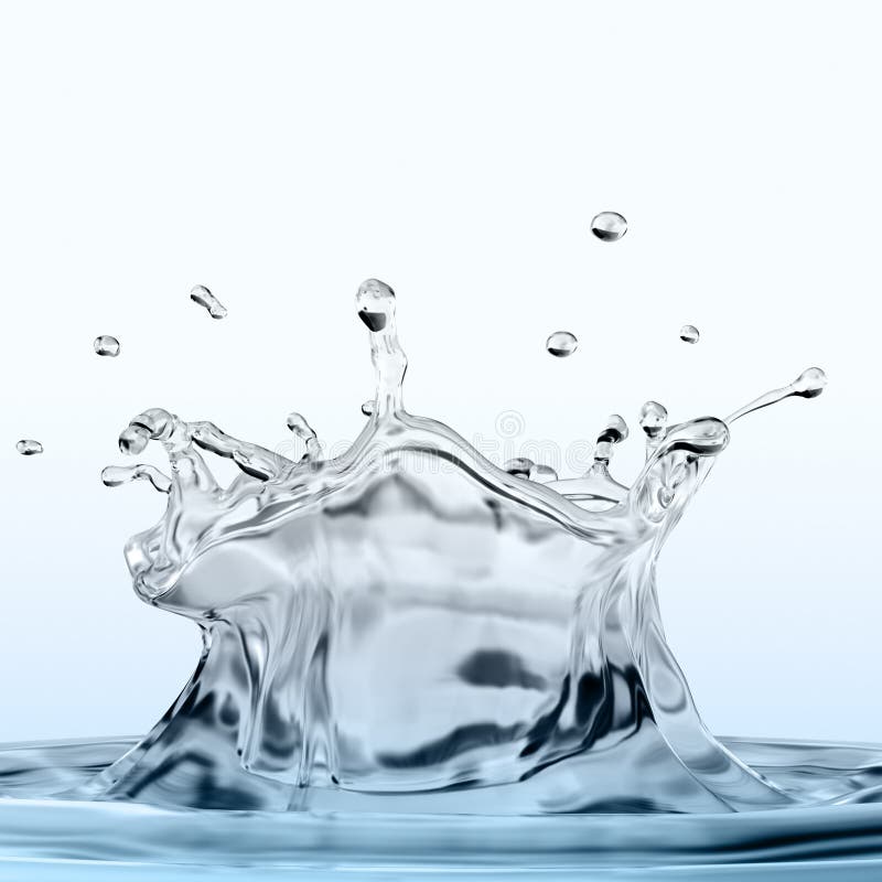 Spruzzata dell'acqua con la parte superiore illustrazione di stock Spruzzata dell'acqua con la parte superiore illustrazione di stock