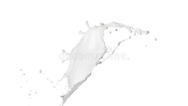 Schizzi di latte su sfondo bianco immagini stock libere da diritti
