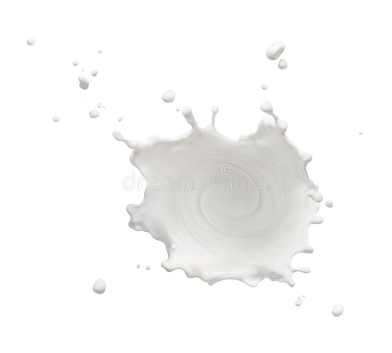 Schizzi di latte vorticosi fotografia stock