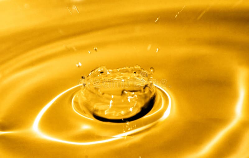 Close up of a gold water splash. Close up of a gold water splash