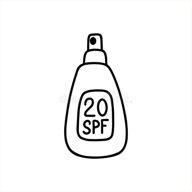 Spruzzatore. imballaggio di protezione solare. illustrazione vettoriale