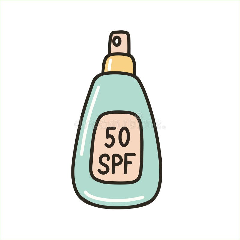 Spruzzatore. imballaggio di protezione solare. illustrazione di stock