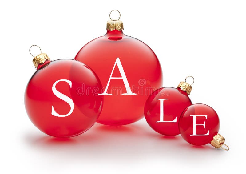 Sprzedaż bożenarodzeniowy Ornament zdjęcie stock