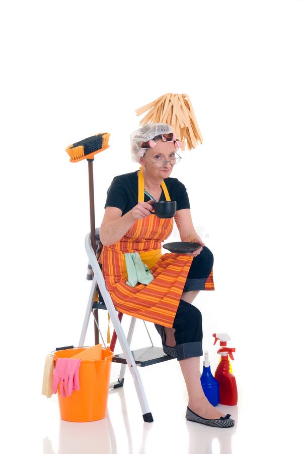 sprzątaczka gospodarstwa domowego obraz stock sprzątaczka gospodarstwa domowego obraz stock
