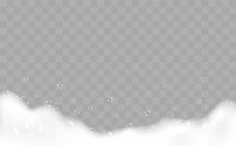 Spumă de baie cu bule peste 2 vector illustration