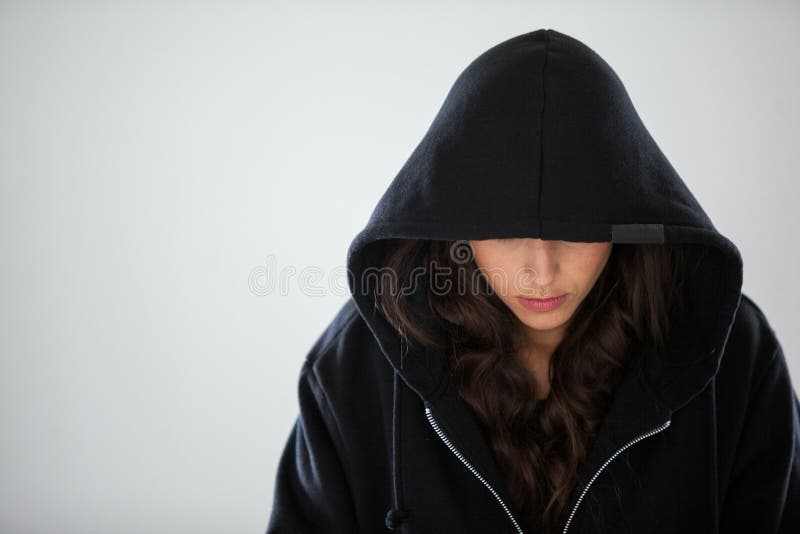 Spy in a hoodie stock image. Image of robber, people 78720849