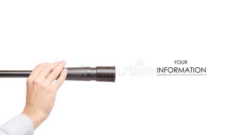 Spyglass w ręka wzorze zdjęcie stock Spyglass w ręka wzorze zdjęcie stock