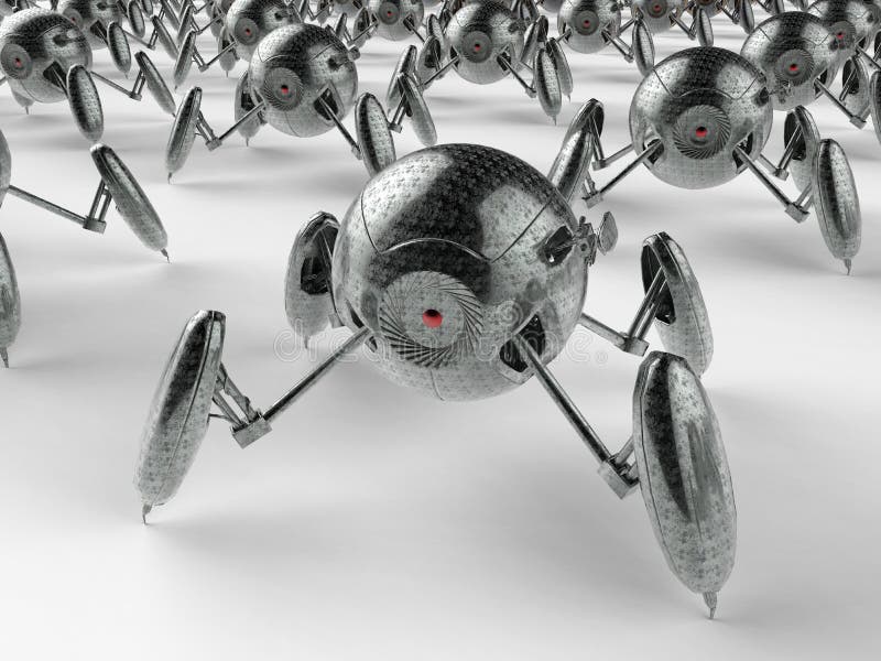 Spying drones vector illustration