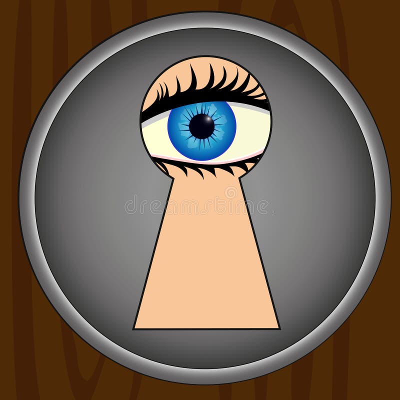 Keyhole Peeking Stock Illustrations 186 Keyhole Peeking Stock