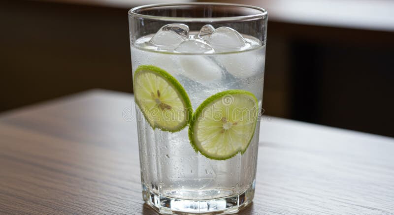 Spädning av limvatten med is i glas vektor illustrationer